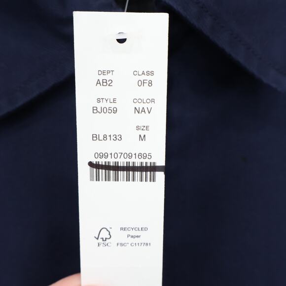 J.Crew Mens Herrington Utility Jacket Cotton Twill Navy Blue Size Medium NWT - Picture 5 of 10